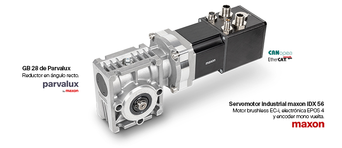 Motorreductor brushless maxon y Parvalux